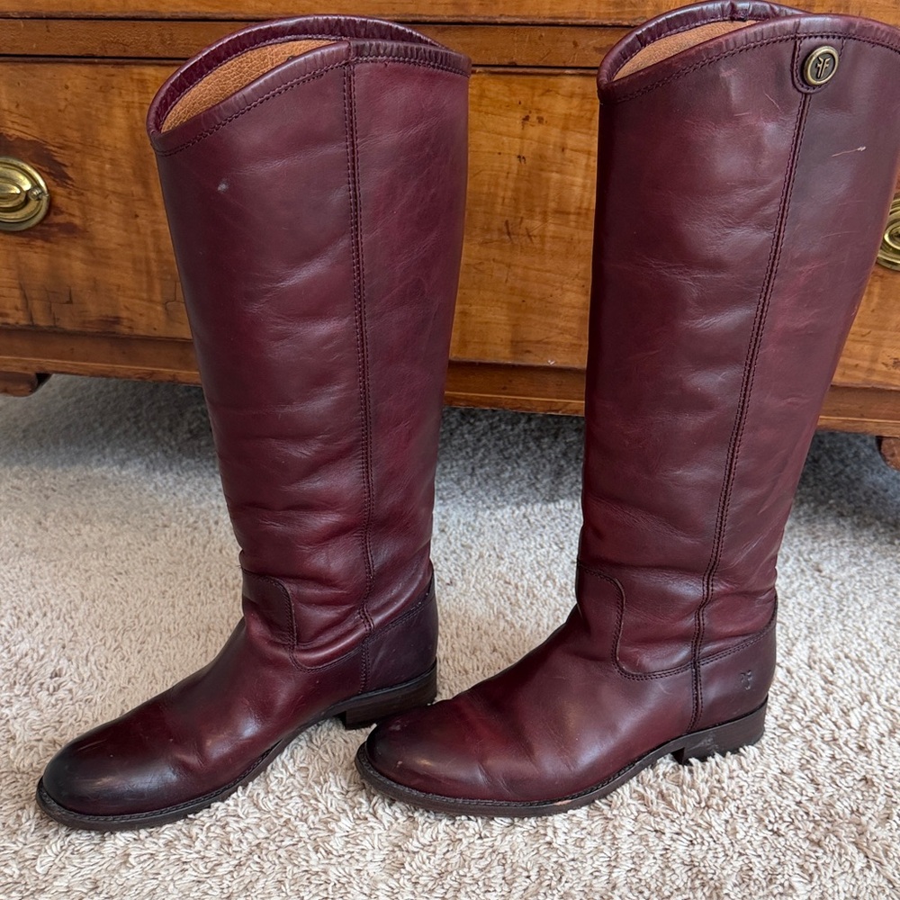 Frye Women's Heeled Boots in Burgundy
